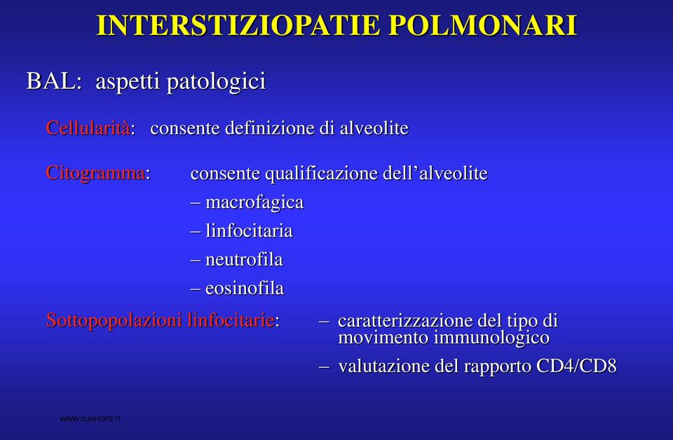 linfocitaria neutrofila eosinofila Sottopopolazioni linfocitarie: