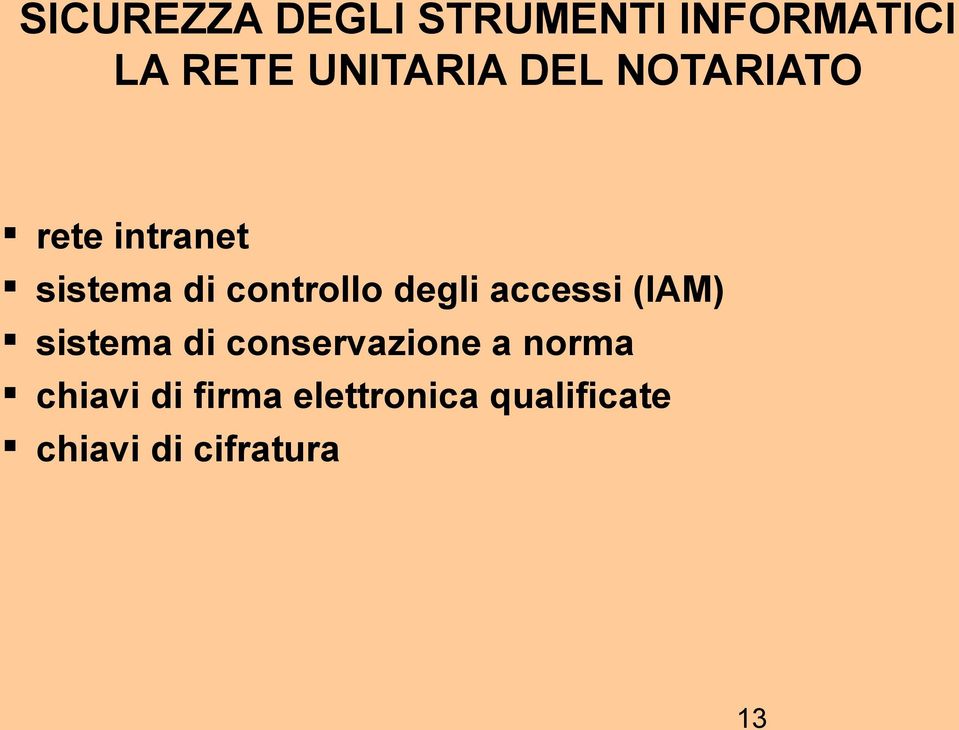 accessi (IAM) sistema di conservazione a norma chiavi