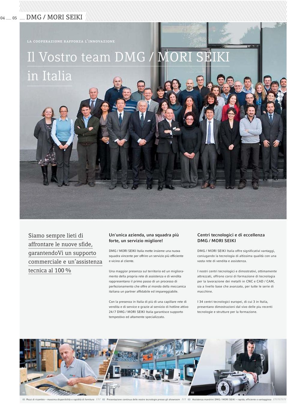 DMG / MORI SEIKI Italia mette insieme una nuova squadra vincente per offrire un servizio più efficiente e vicino al cliente.