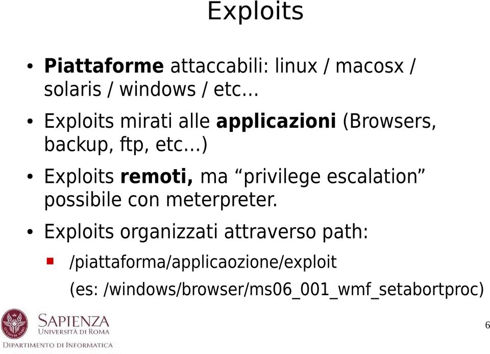 ma privilege escalation possibile con meterpreter.