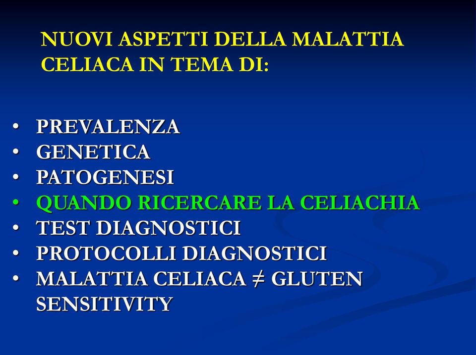 RICERCARE LA CELIACHIA TEST DIAGNOSTICI