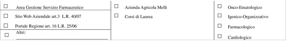 40/07 Corsi di Laurea Igenico-Organizzativo Portale