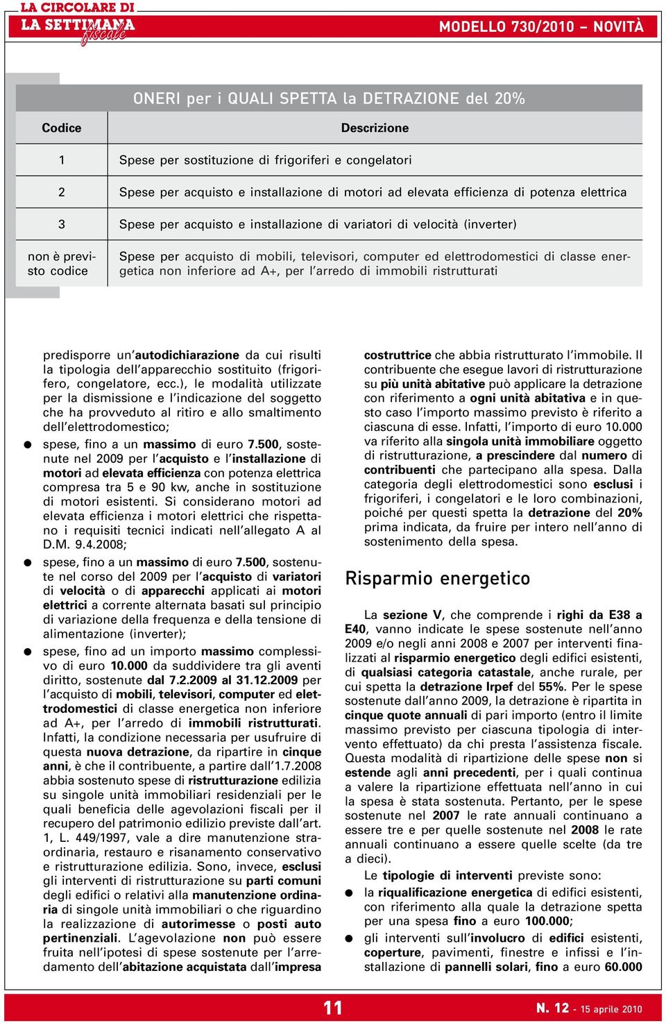 non inferiore ad A+, per l arredo di immobili ristrutturati predisporre un autodichiarazione da cui risulti la tipologia dell apparecchio sostituito (frigorifero, congelatore, ecc.