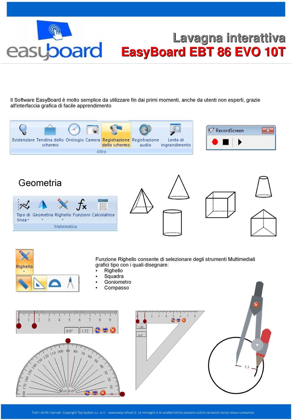 apprendimento Geometria Funzione Righello consente di selezionare degli