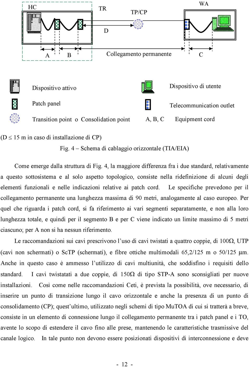 4, la maggiore differenza fra i due standard, relativamente a questo sottosistema e al solo aspetto topologico, consiste nella ridefinizione di alcuni degli elementi funzionali e nelle indicazioni