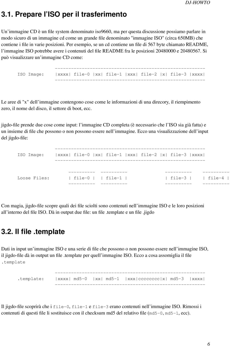 Per esempio, se un cd contiene un file di 567 byte chiamato README, l immagine ISO potrebbe avere i contenuti del file README fra le posizioni 20480000 e 20480567.