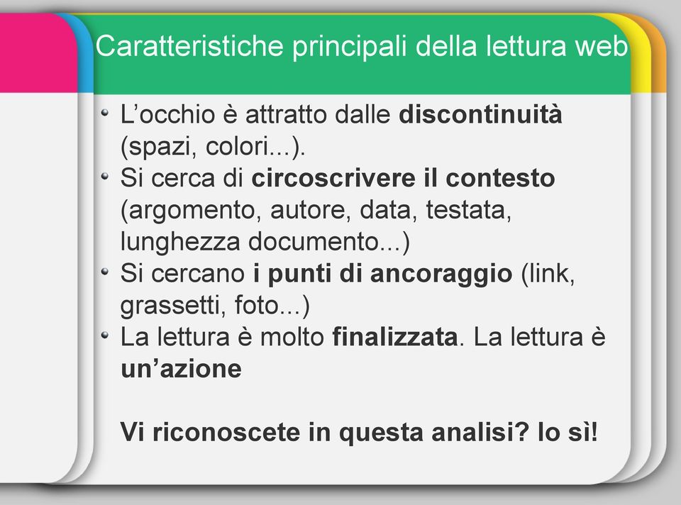 Si cerca di circoscrivere il contesto (argomento, autore, data, testata, lunghezza