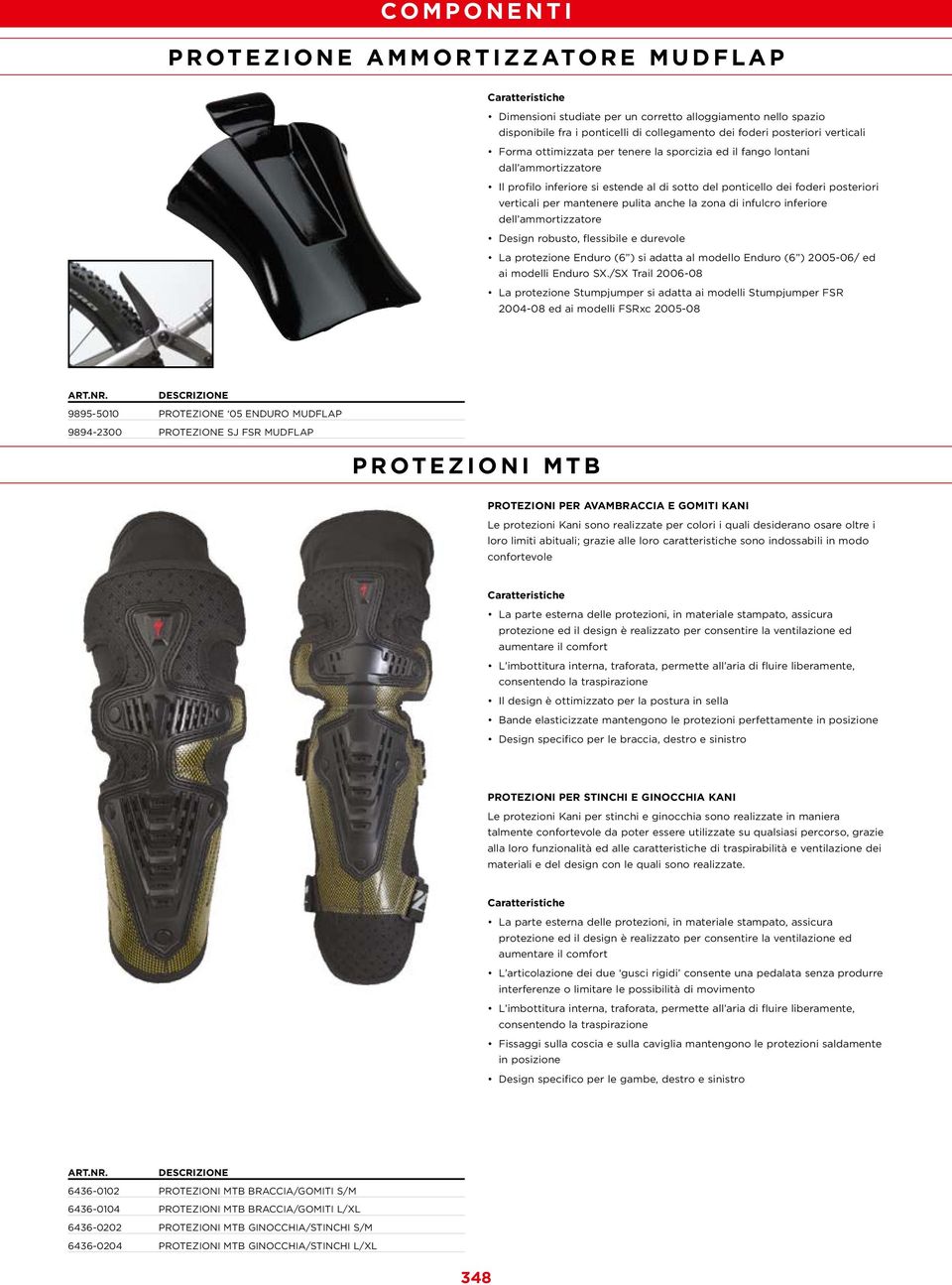 inferiore dell ammortizzatore Design robusto, flessibile e durevole La protezione Enduro (6 ) si adatta al modello Enduro (6 ) 2005-06/ ed ai modelli Enduro SX.