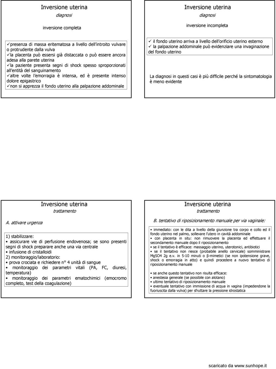 fondo uterino alla palpazione addominale il fondo uterino arriva a livello dell orificio uterino esterno la palpazione addominale può evidenziare una invaginazione del fondo uterino La in questi casi