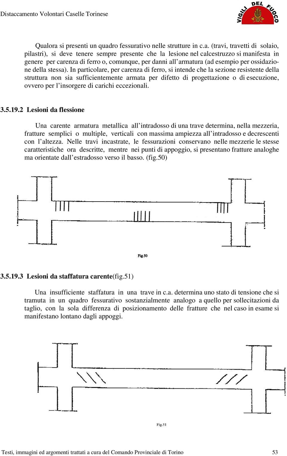 In particolare, per carenza di ferro, si intende che la sezione resistente della struttura non sia sufficientemente armata per difetto di progettazione o di esecuzione, ovvero per l insorgere di