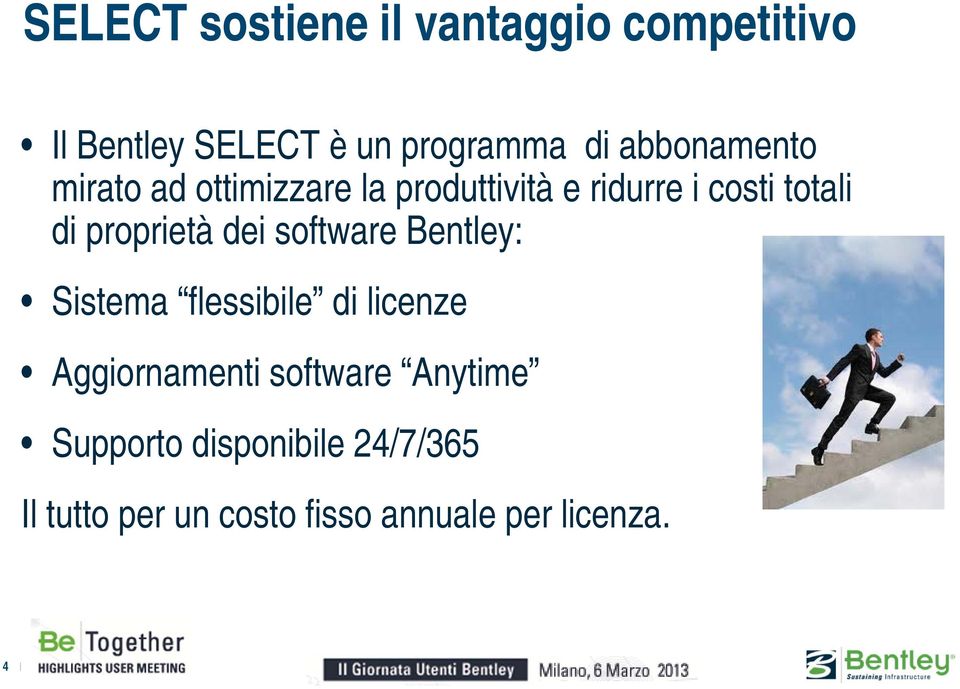 proprietà dei software Bentley: Sistema flessibile di licenze Aggiornamenti