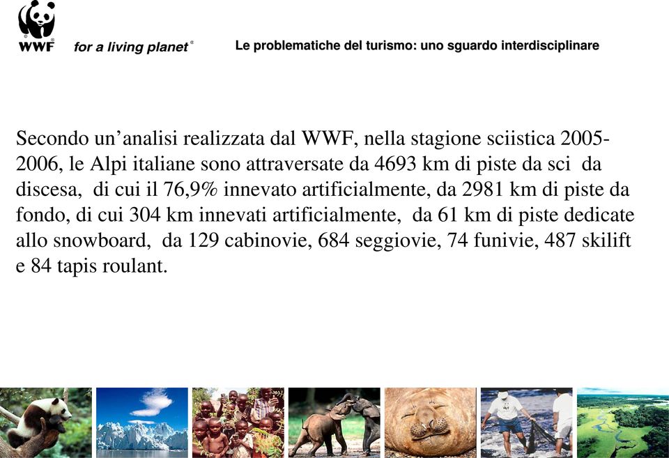 artificialmente, da 2981 km di piste da fondo, di cui 304 km innevati artificialmente, da 61