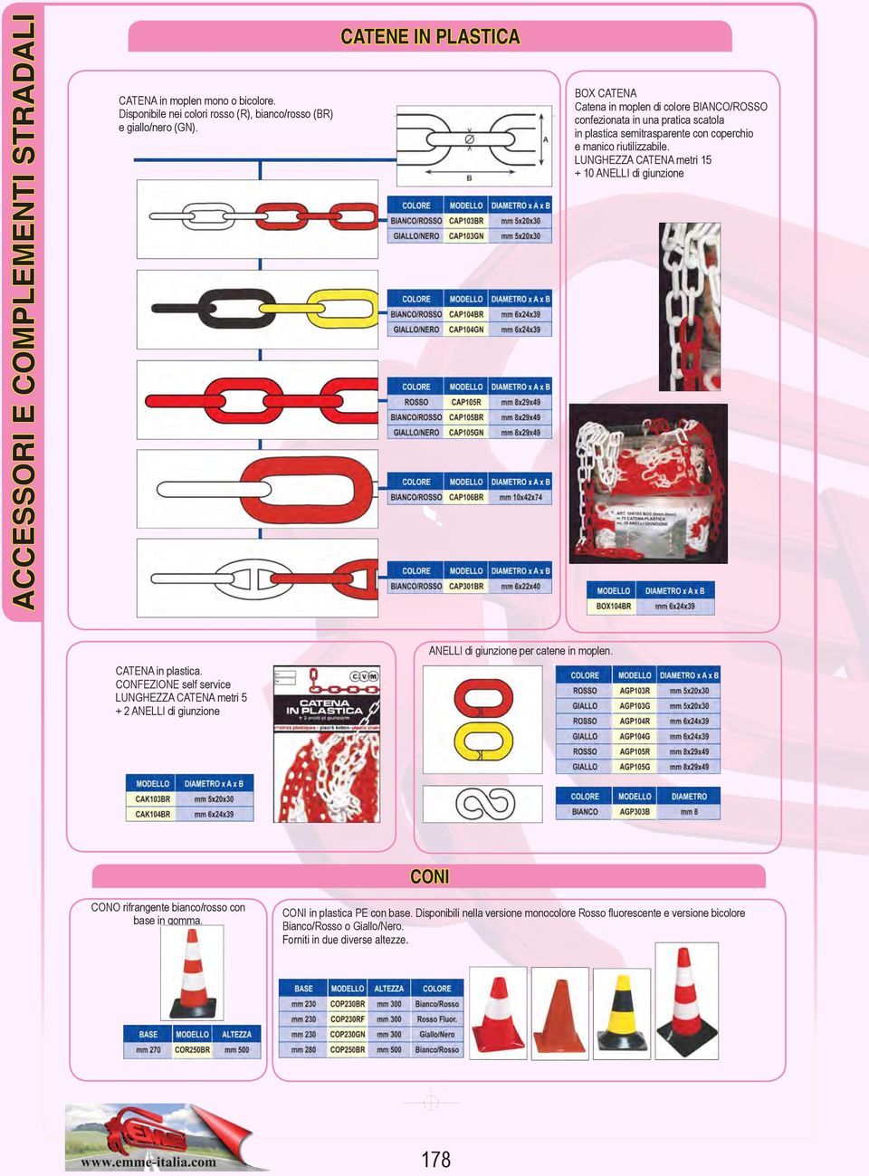 LUNGHEZZA CATENA metri 15 + 10 ANELLI di giunzione CATENA in plastica.