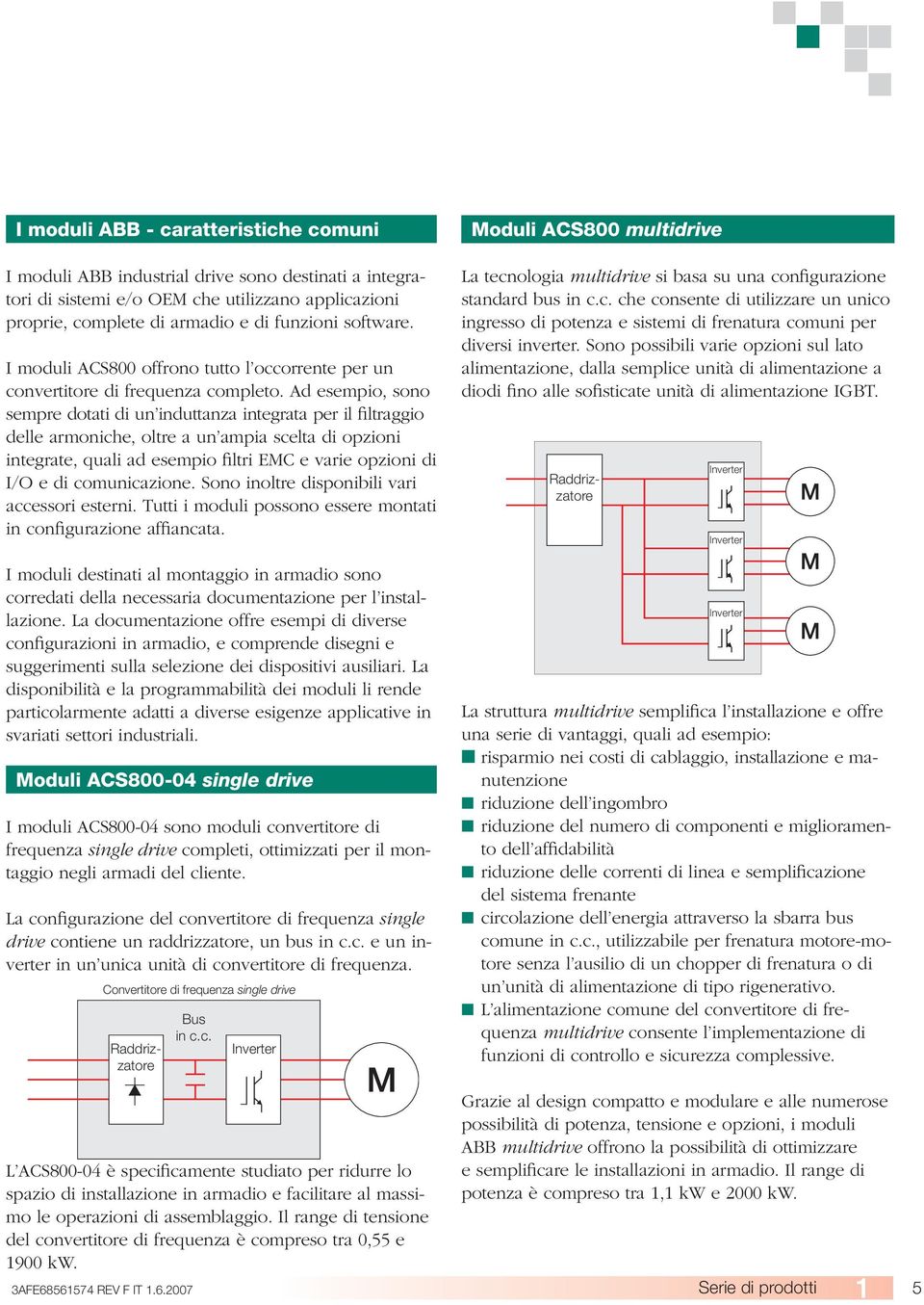 Ad esempio, sono sempre dotati di un induttanza integrata per il filtraggio delle armoniche, oltre a un ampia scelta di opzioni integrate, quali ad esempio filtri EMC e varie opzioni di I/O e di