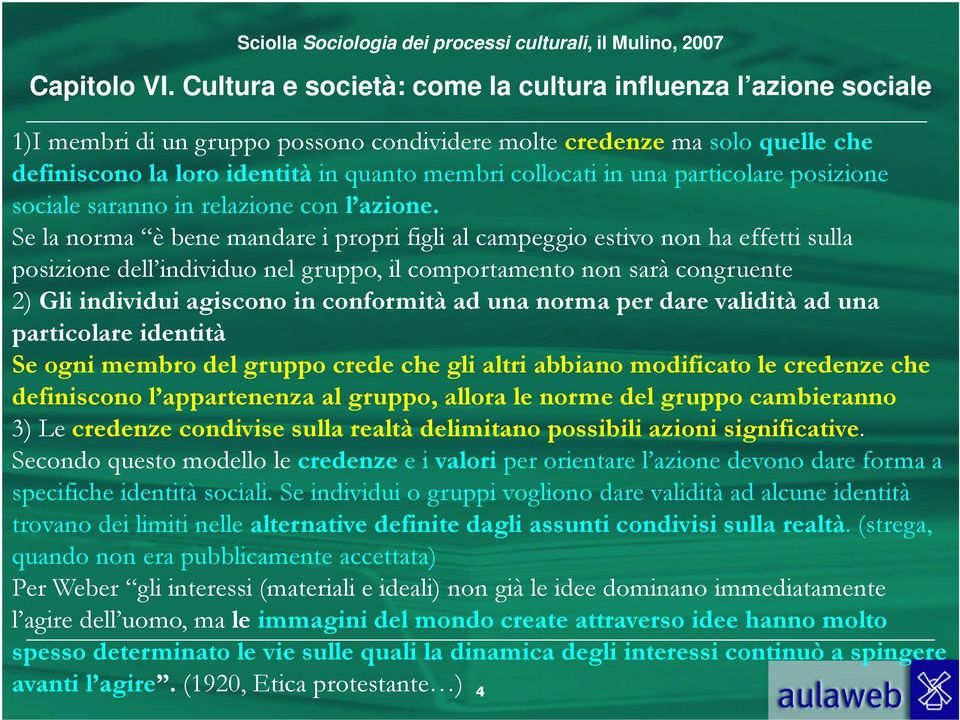 Se la norma è bene mandare i propri figli al campeggio estivo non ha effetti sulla posizione dell individuo nel gruppo, il comportamento non sarà congruente 2) Gli individui agiscono in conformità ad