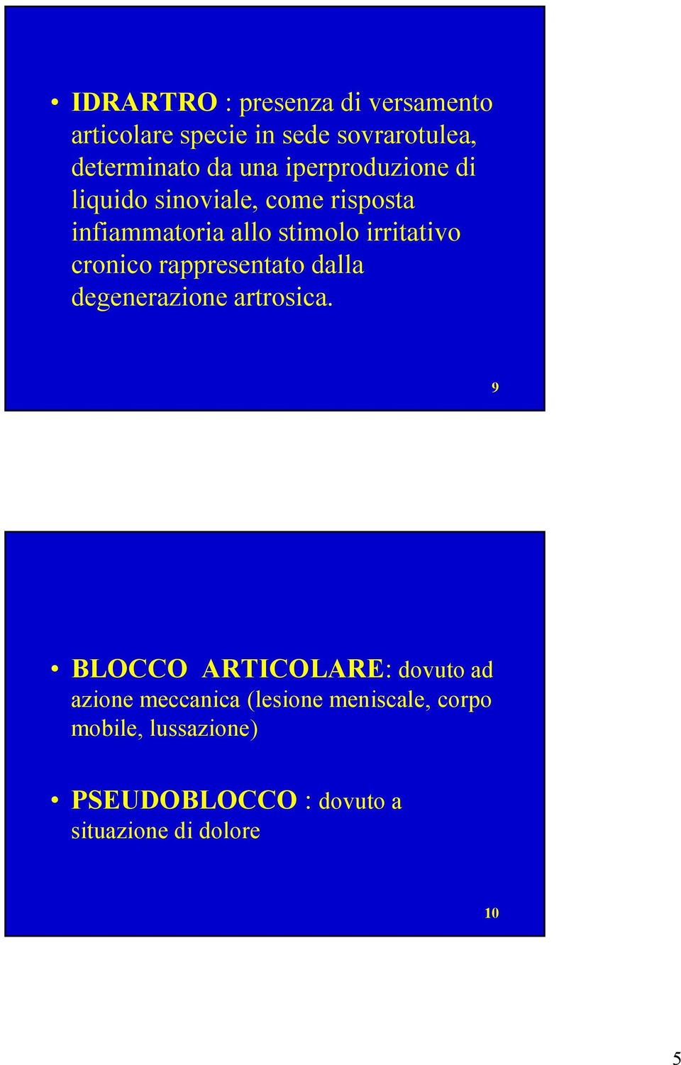 cronico rappresentato dalla degenerazione artrosica.