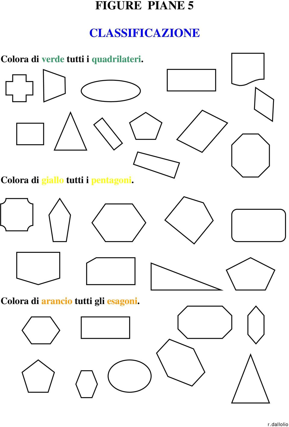 FIGURE PIANE 5 CLASSIFICAZIONE