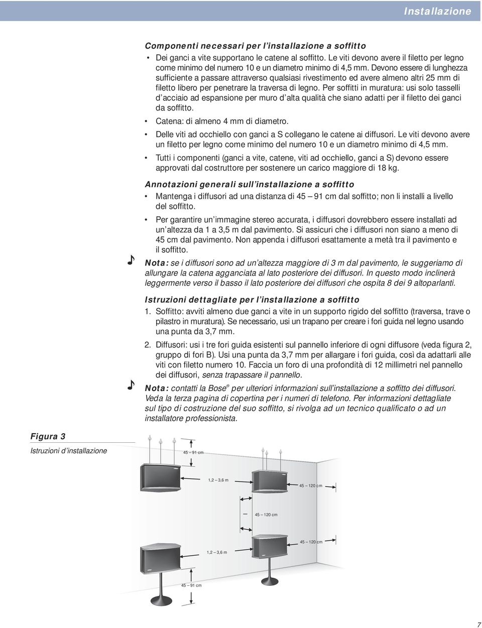 Devono essere di lunghezza sufficiente a passare attraverso qualsiasi rivestimento ed avere almeno altri 25 mm di filetto libero per penetrare la traversa di legno.