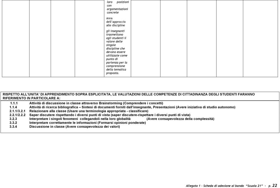 RISPETTO ALL UNITA DI APPRENDIMENTO SOPRA ESPLICITATA, LE VALUTAZIONI DELLE COMPETENZE DI CITTADINANZA DEGLI STUDENTI FARANNO RIFERIMENTO IN PARTICOLARE A: 1.