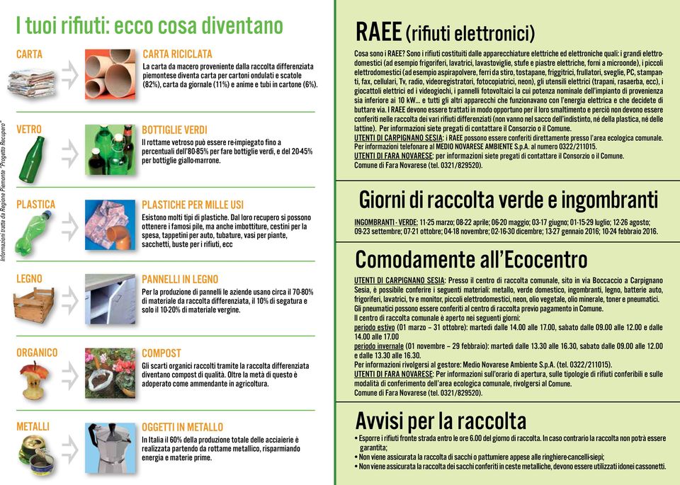 BOTTIGLIE VERDI Il rottame vetroso può essere re-impiegato fino a percentuali dell 0-% per fare bottiglie verdi, e del -% per bottiglie giallo-marrone.