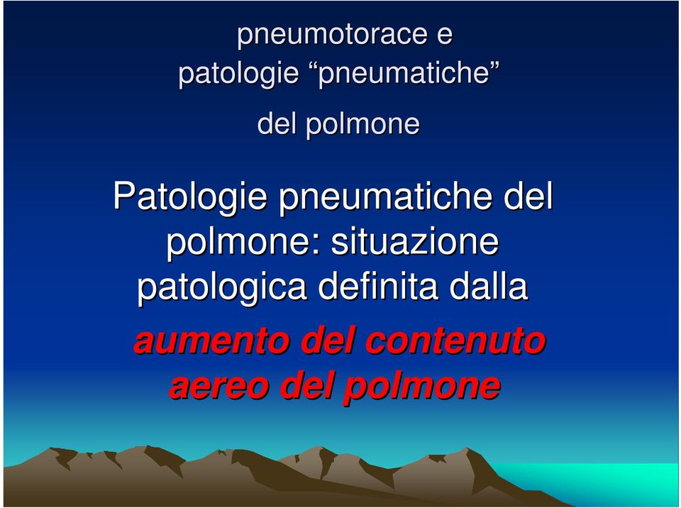 pneumatiche del polmone: