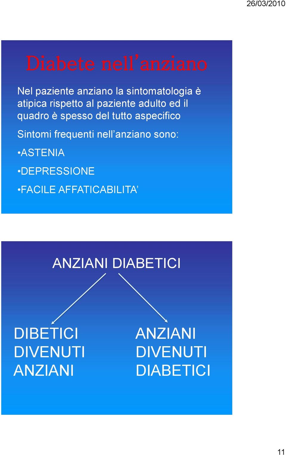 Sintomi frequenti nell anziano sono: ASTENIA DEPRESSIONE FACILE