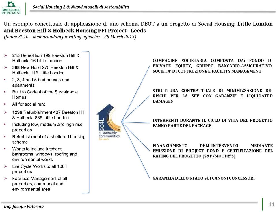 of the Sustainable Homes All for social rent 1296 Refurbishment 407 Beeston Hill & Holbeck, 889 Little London Including low, medium and high rise properties Refurbishment of a sheltered housing