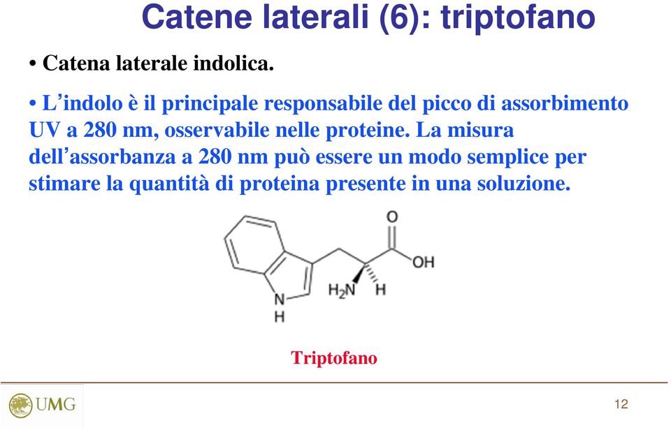 nm, osservabile nelle proteine.