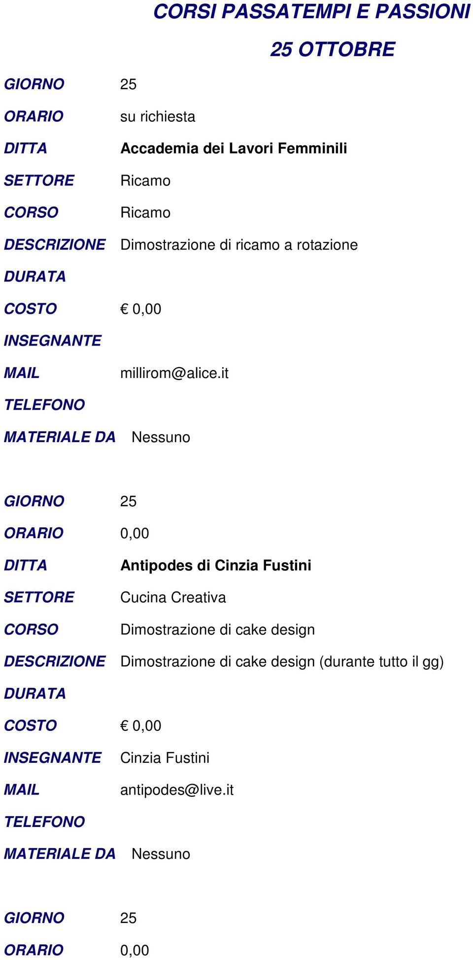 it 0,00 Antipodes di Cinzia Fustini Cucina Creativa Dimostrazione di cake