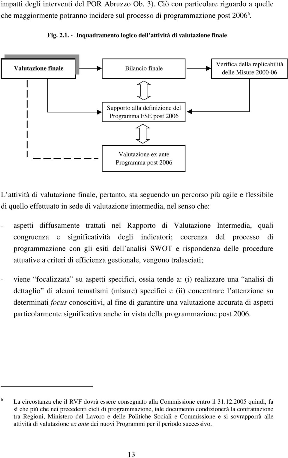 Valutazione ex ante Programma post 2006 L attività di valutazione finale, pertanto, sta seguendo un percorso più agile e flessibile di quello effettuato in sede di valutazione intermedia, nel senso