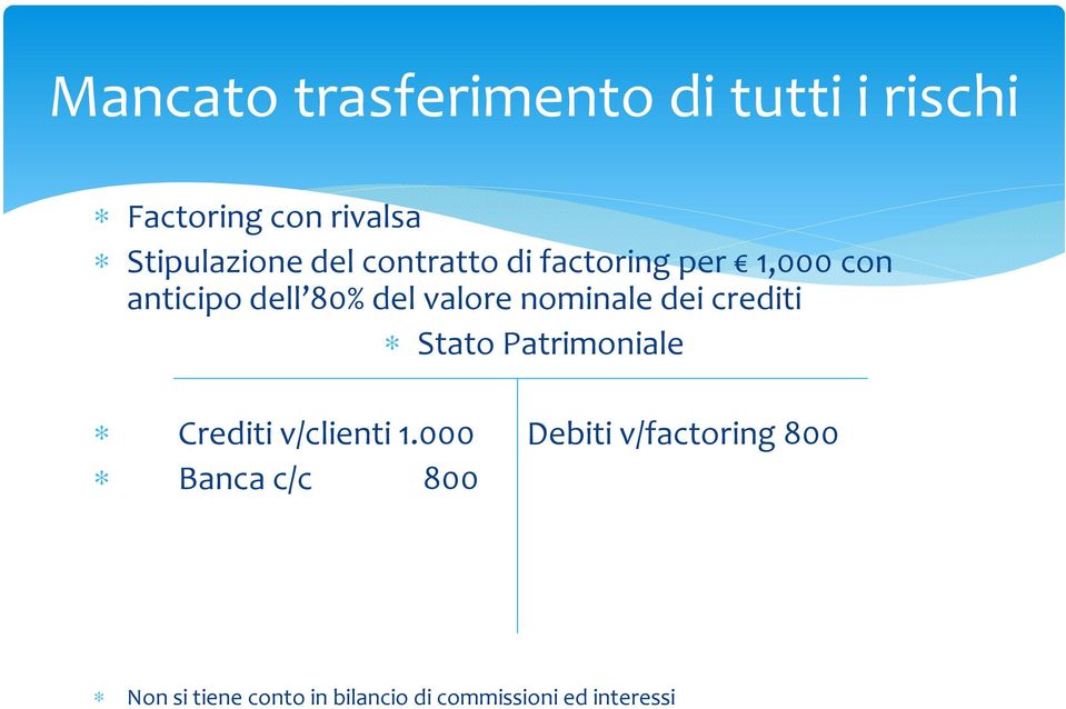 nominale dei crediti Stato Patrimoniale Crediti v/clienti 1.