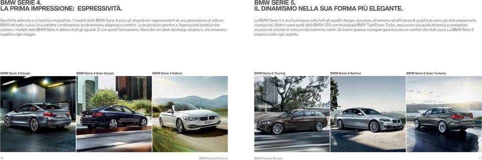 Le proporzioni sportive e l espressività estetica che vantano i modelli della BMW Serie 4 attirano tutti gli sguardi. E con questi l entusiasmo.
