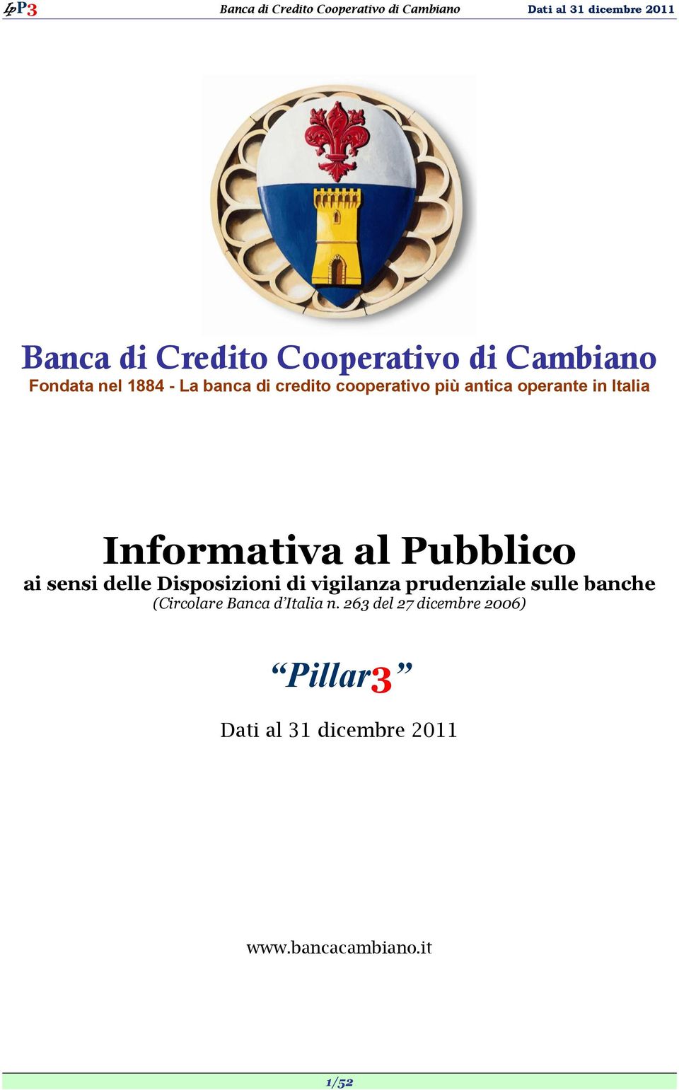 Disposizioni di vigilanza prudenziale sulle banche (Circolare Banca d Italia n.