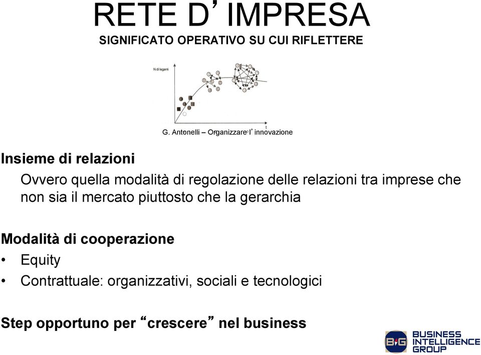 regolazione delle relazioni tra imprese che non sia il mercato piuttosto che la