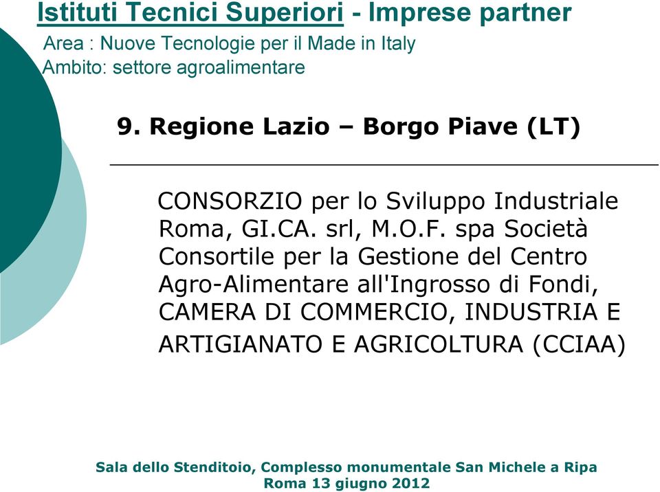 spa Società Consortile per la Gestione del Centro