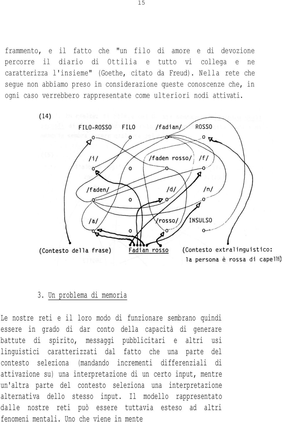 Un problema di memoria Le nostre reti e il loro modo di funzionare sembrano quindi essere in grado di dar conto della capacità di generare battute di spirito, messaggi pubblicitari e altri usi