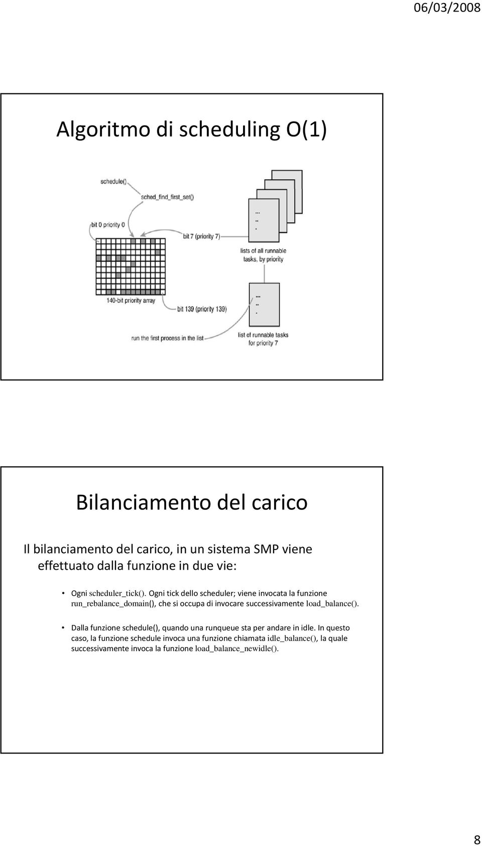 Ogni tick dello scheduler; viene invocata la funzione run_rebalance_domain(), che si occupa di invocare successivamente