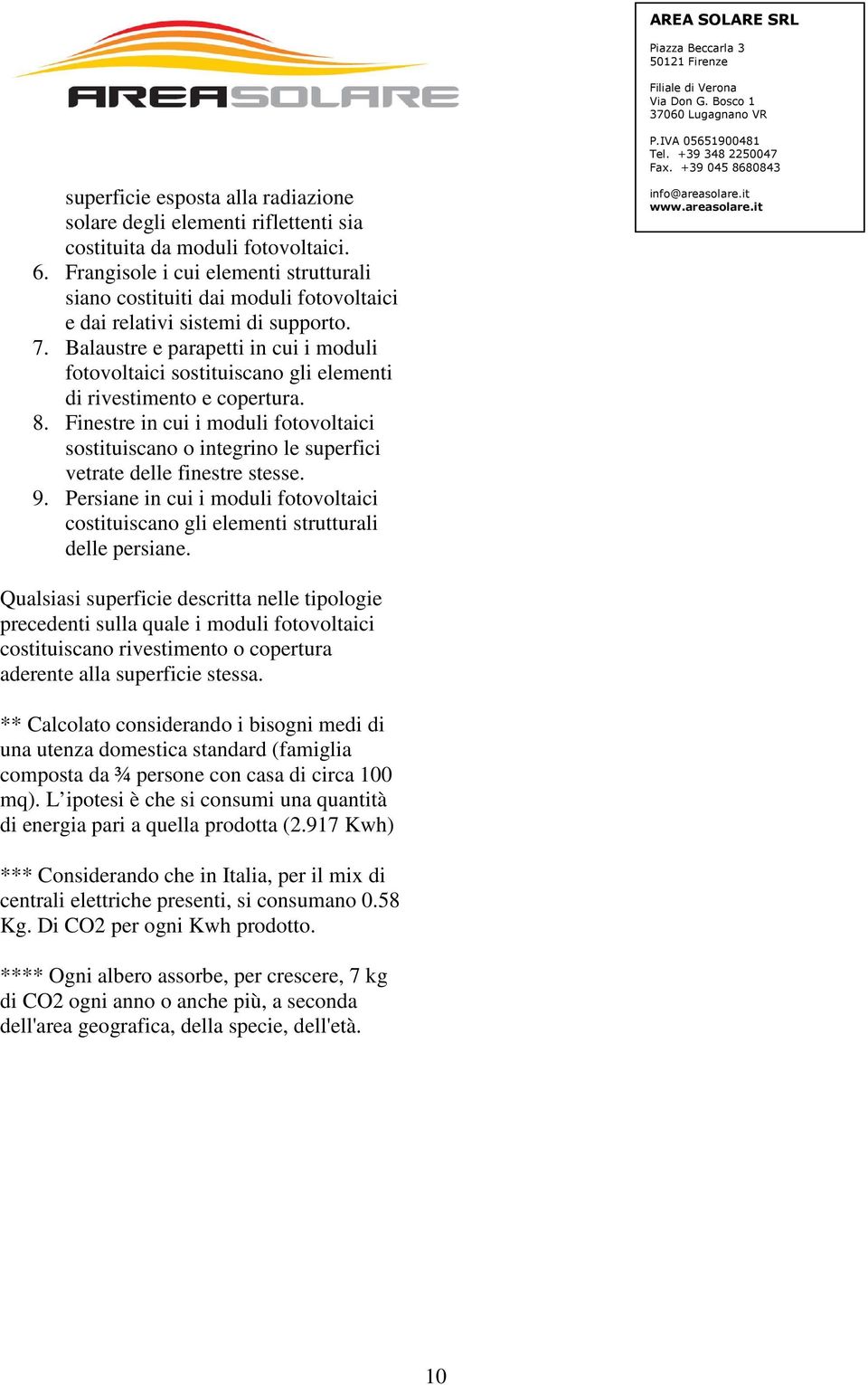 Balaustre e parapetti in cui i moduli fotovoltaici sostituiscano gli elementi di rivestimento e copertura. 8.