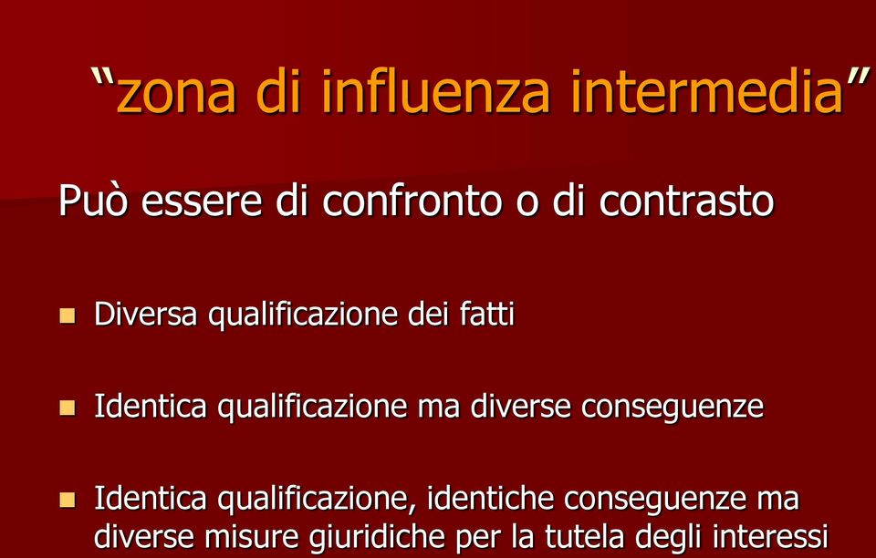 qualificazione ma diverse conseguenze Identica qualificazione,