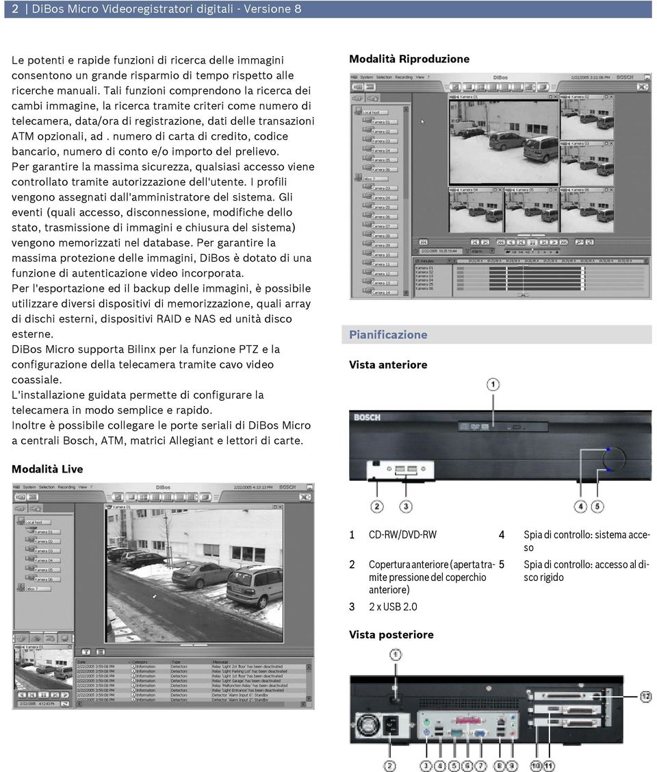 numero di carta di credito, codice bancario, numero di conto e/o importo del prelievo. Per garantire la massima sicurezza, qualsiasi accesso viene controllato tramite autorizzazione dell'utente.