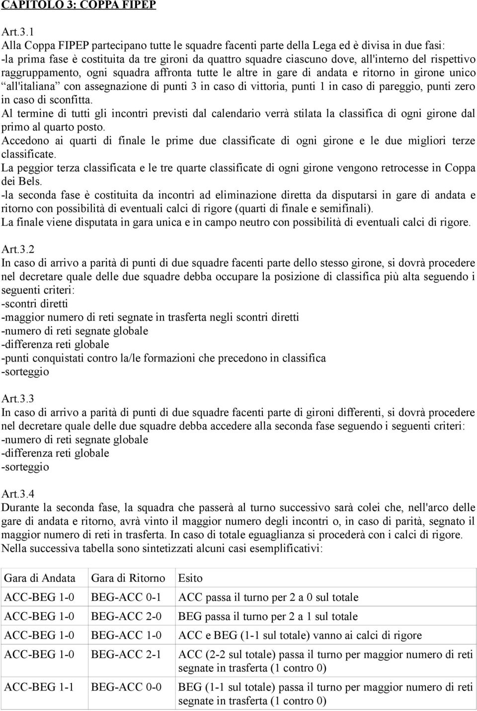 1 Alla Coppa FIPEP partecipano tutte le squadre facenti parte della Lega ed è divisa in due fasi: -la prima fase è costituita da tre gironi da quattro squadre ciascuno dove, all'interno del