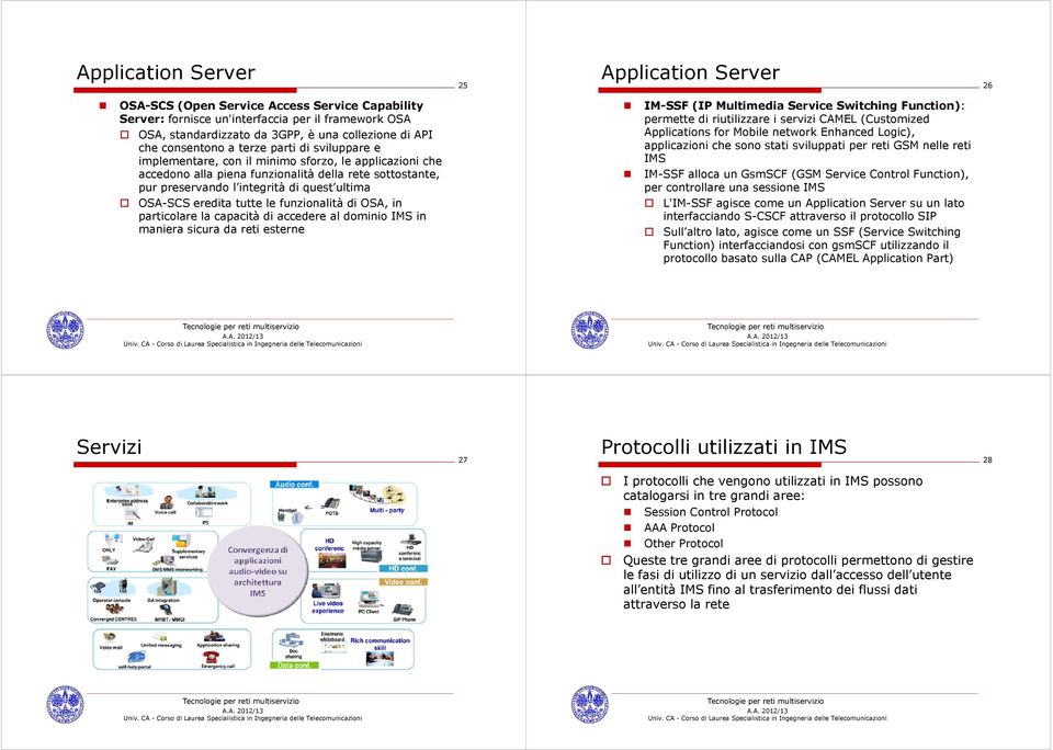 ultima OSA-SCS eredita tutte le funzionalità di OSA, in particolare la capacità di accedere al dominio IMS in maniera sicura da reti esterne IM-SSF (IP Multimedia Service Switching Function):