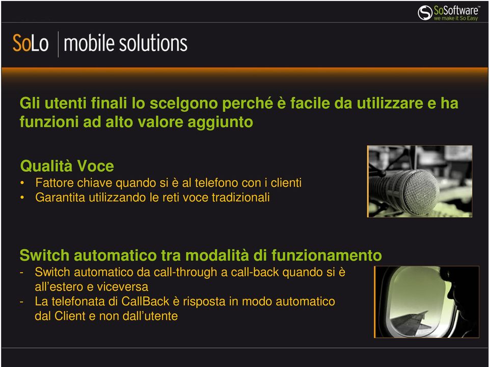 Switch automatico tra modalità di funzionamento - Switch automatico da call-through a call-back quando si è