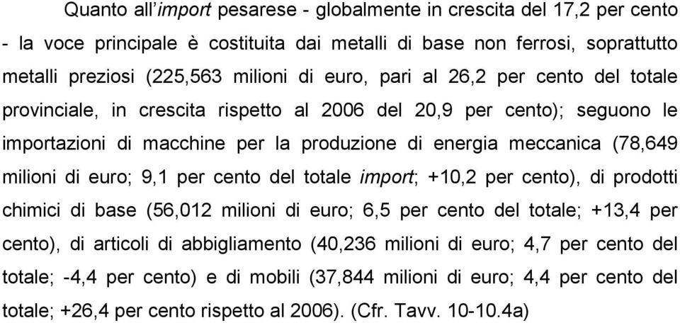 milioni di euro; 9,1 per cento del totale import; +10,2 per cento), di prodotti chimici di base (56,012 milioni di euro; 6,5 per cento del totale; +13,4 per cento), di articoli di