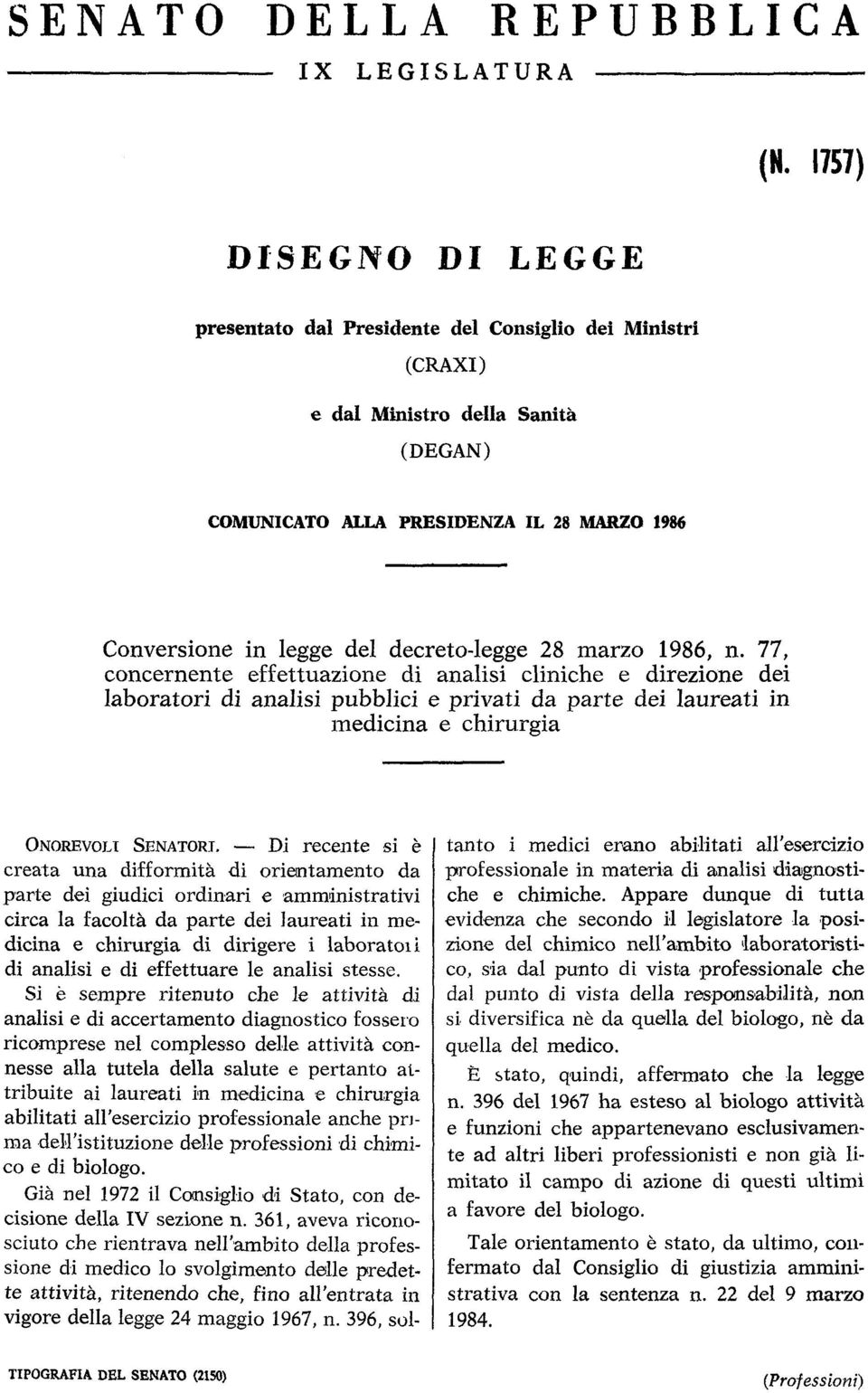 decreto-legge 28 marzo 1986, n.