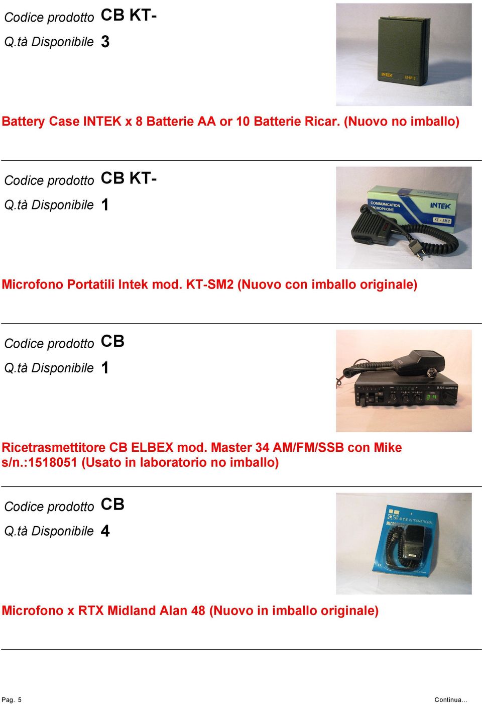 KT-SM2 (Nuovo con imballo originale) CB Ricetrasmettitore CB ELBEX mod.