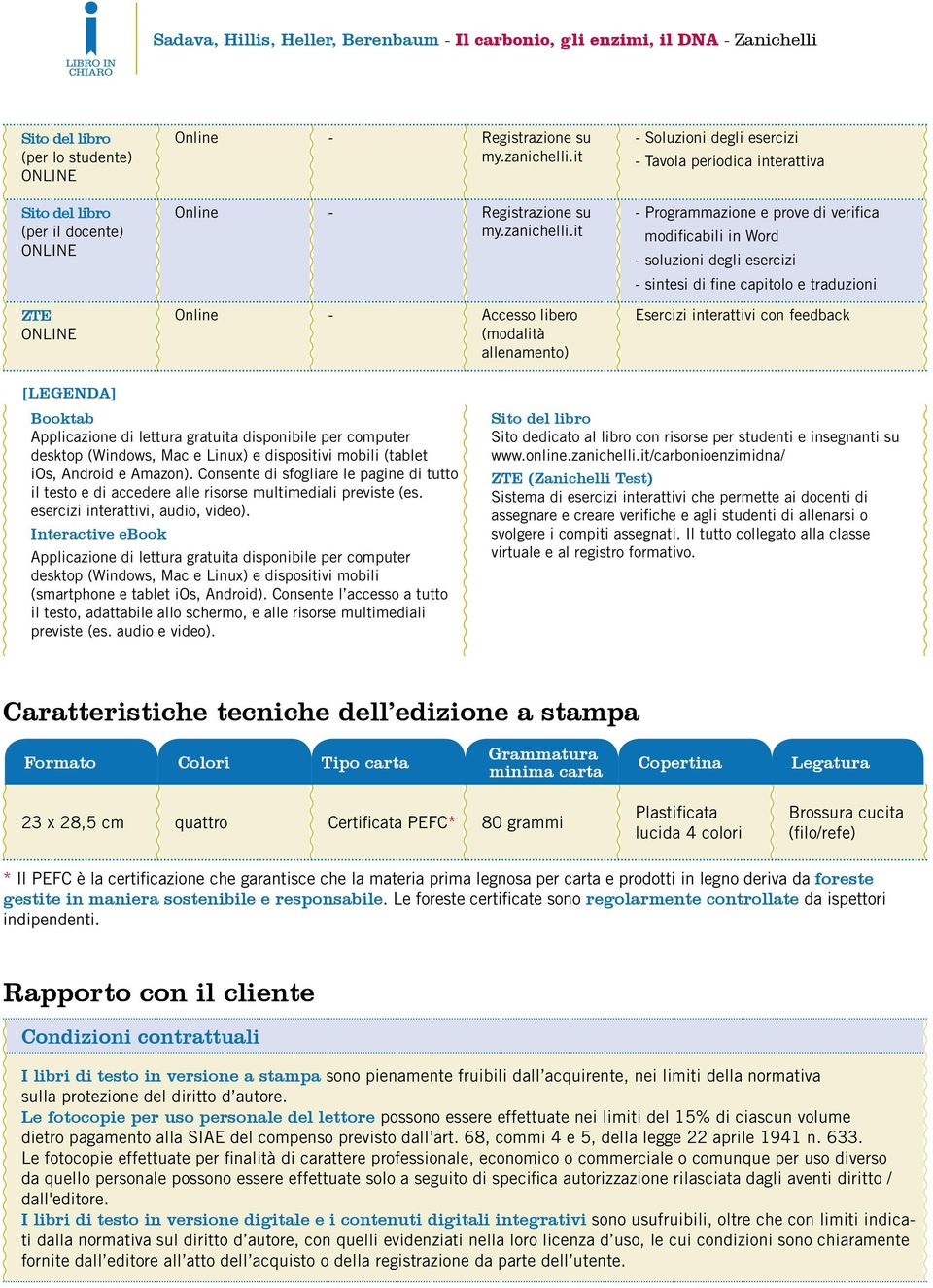 it Online - Accesso libero (modalità allenamento) - Soluzioni degli esercizi - Tavola periodica interattiva - Programmazione e prove di verifica modificabili in Word - soluzioni degli esercizi -