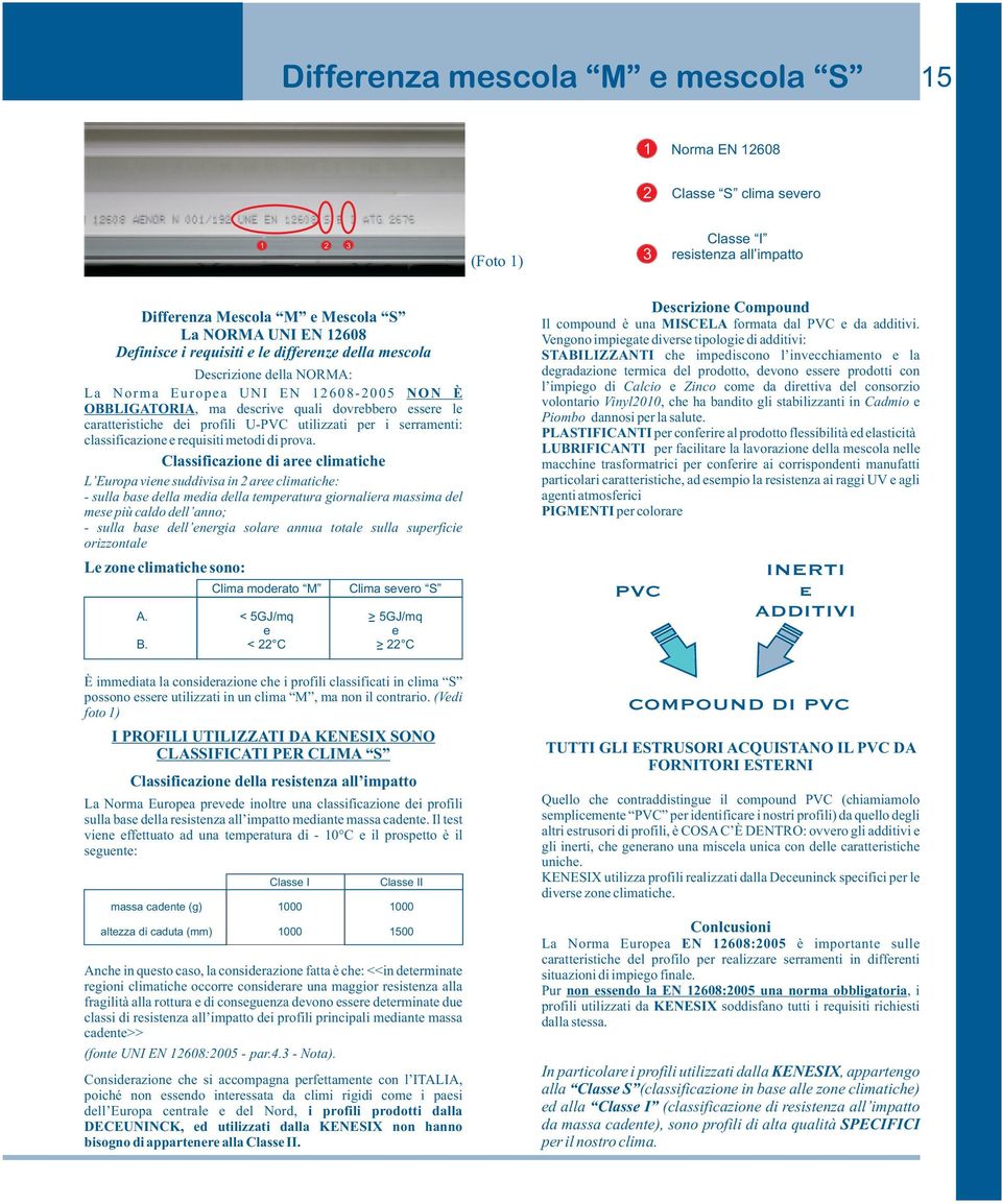 utilizzati per i serramenti: classificazione e requisiti metodi di prova.