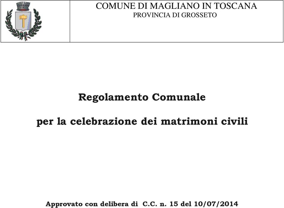 celebrazione dei matrimoni civili