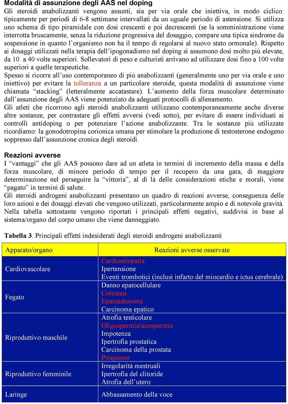 Si utilizza uno schema di tipo piramidale con dosi crescenti e poi decrescenti (se la somministrazione viene interrotta bruscamente, senza la riduzione progressiva del dosaggio, compare una tipica